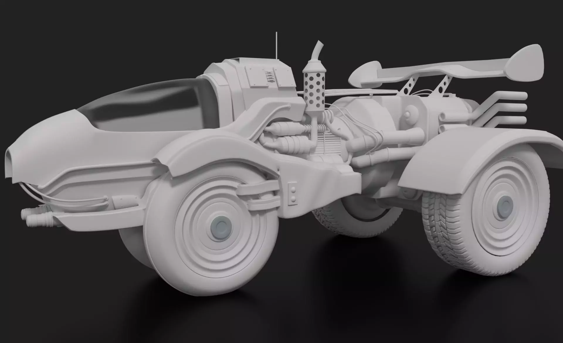 SCI-FI Car - Scifi Vehicle 3D model_0
