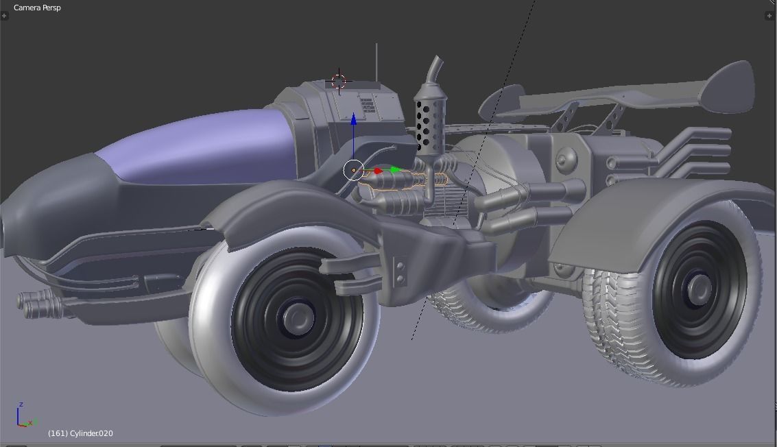 SCI-FI Car - Scifi Vehicle 3D model_1