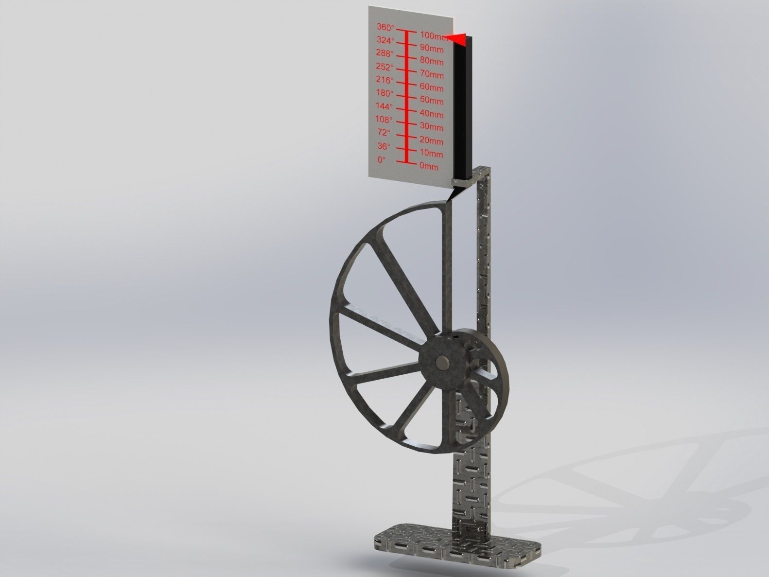 Precise rotational to linear converter 2 Free 3D model_4