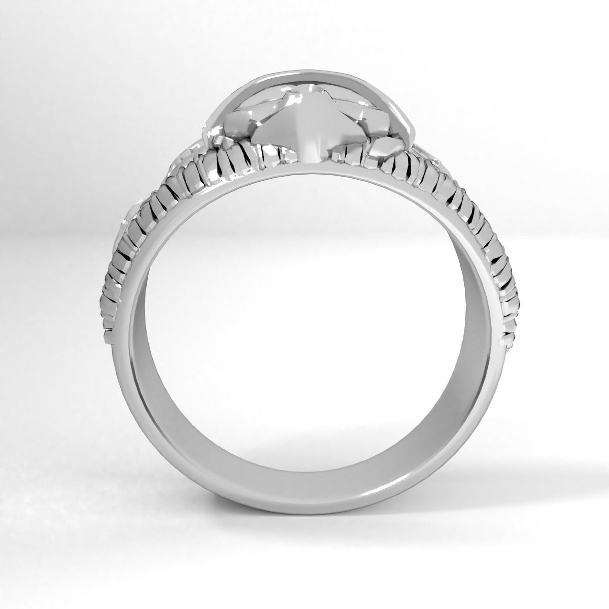 Ring skull vietnam 3D print model_4