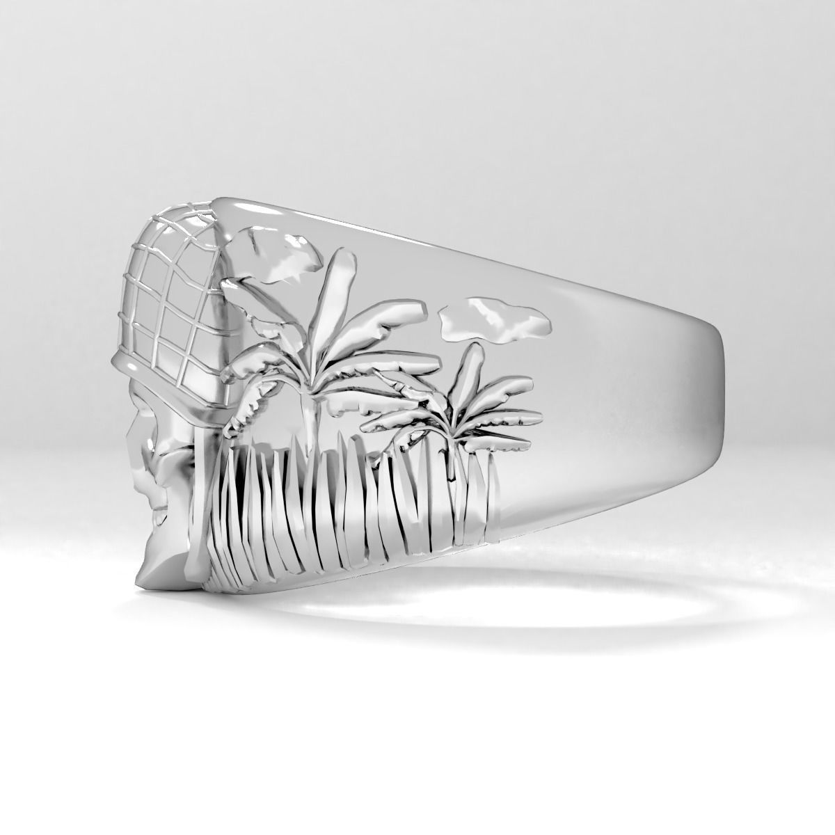 Ring skull vietnam 3D print model_3