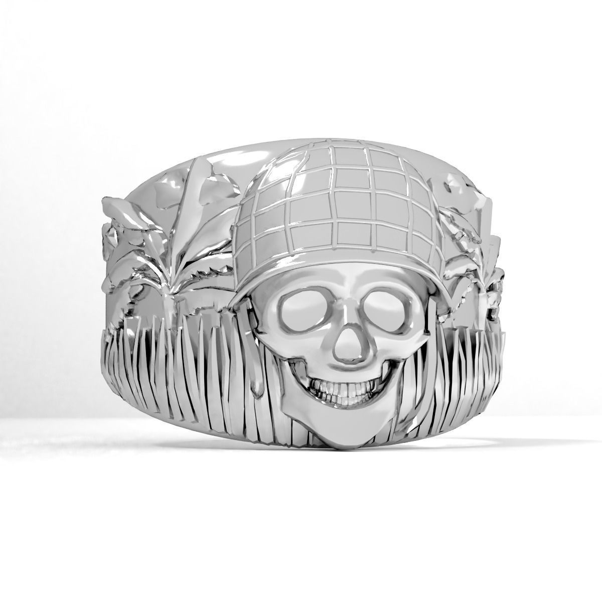 Ring skull vietnam 3D print model_1