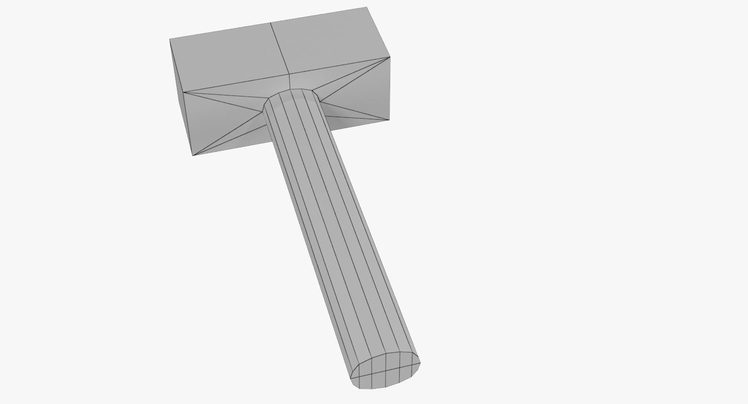 hammer Low-poly 3D model_7