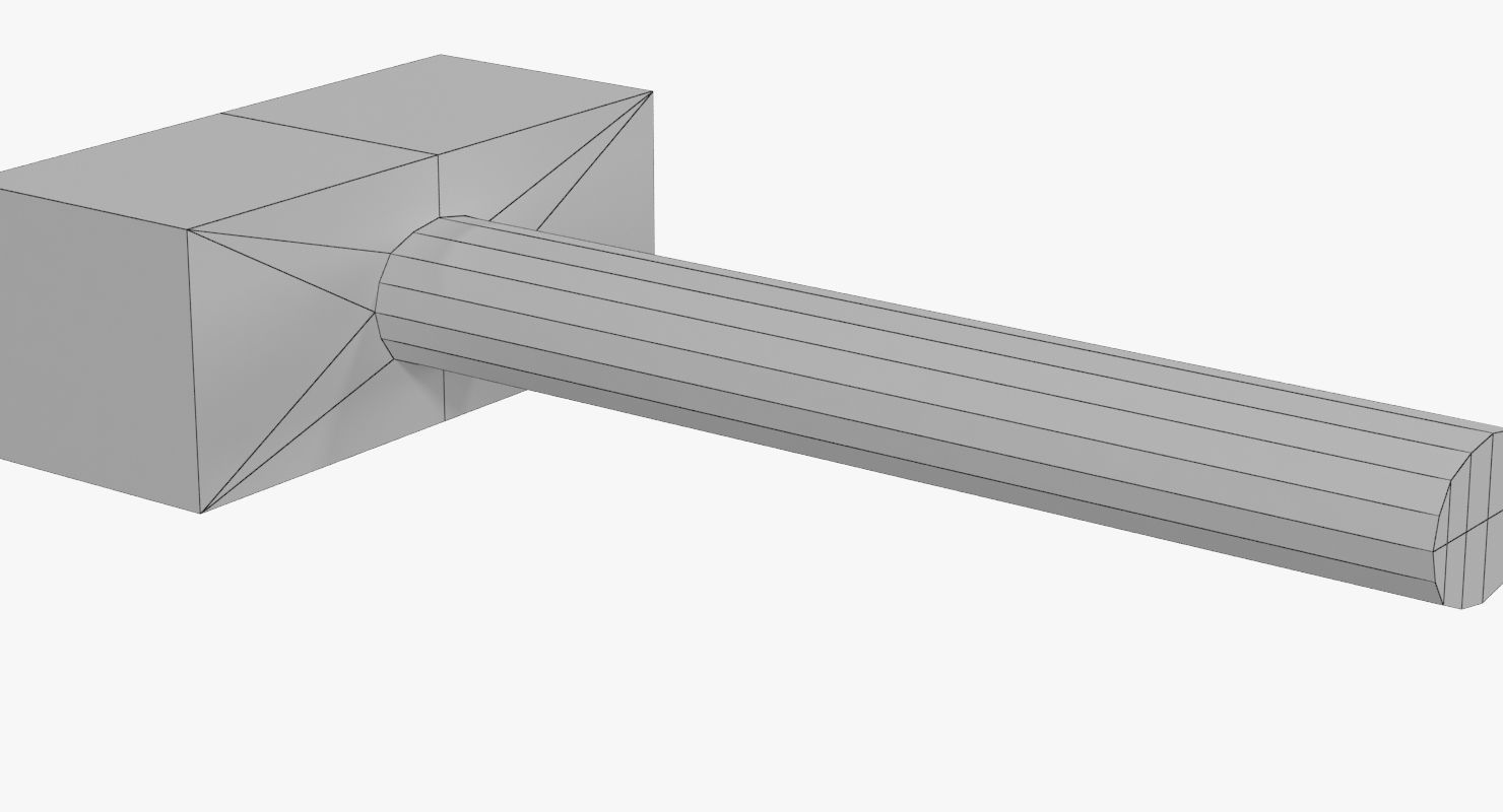 hammer Low-poly 3D model_8