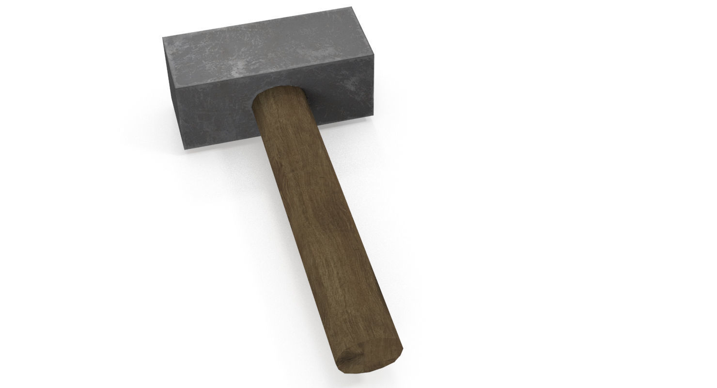 hammer Low-poly 3D model_2