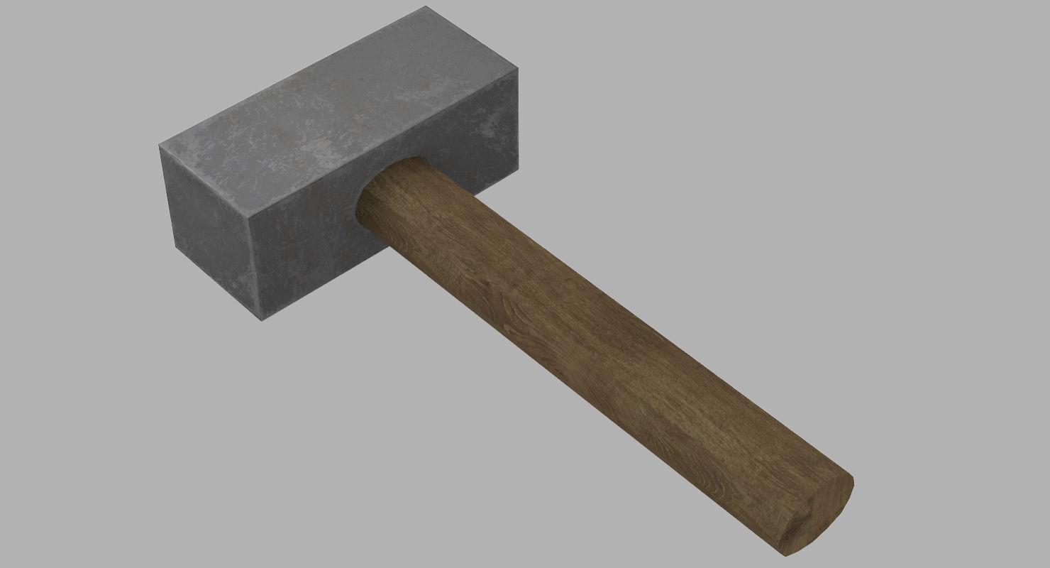 hammer Low-poly 3D model_1