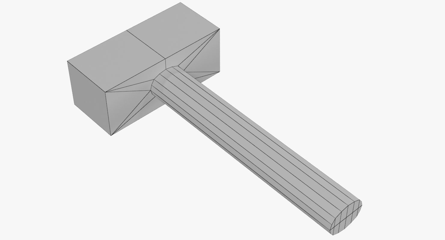 hammer Low-poly 3D model_9
