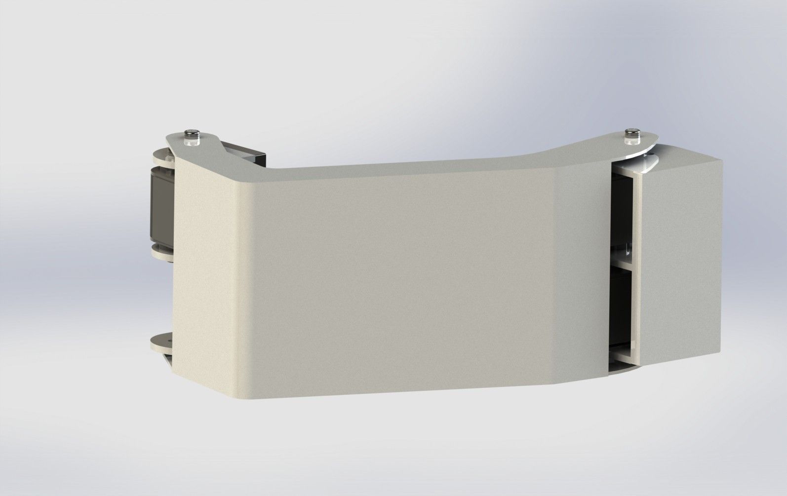 White Marine Pantograph Hinge 1692 degrees 3D model_1
