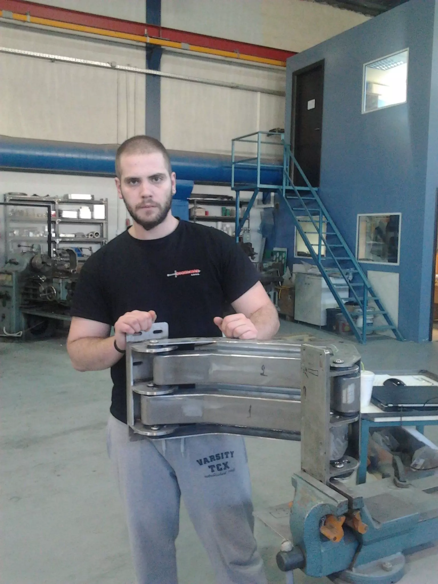 White Marine Pantograph Hinge 1692 degrees 3D model_0