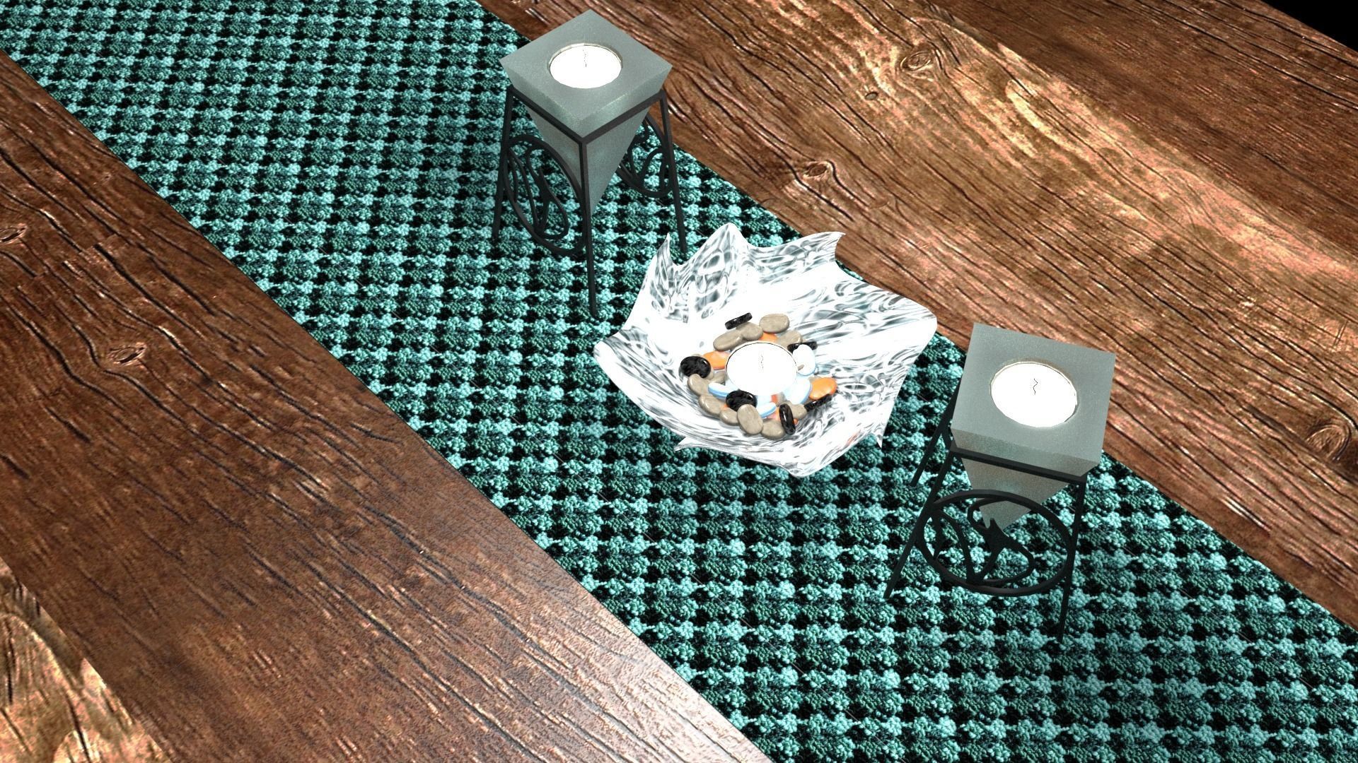 Tea Light Set Free 3D model_2