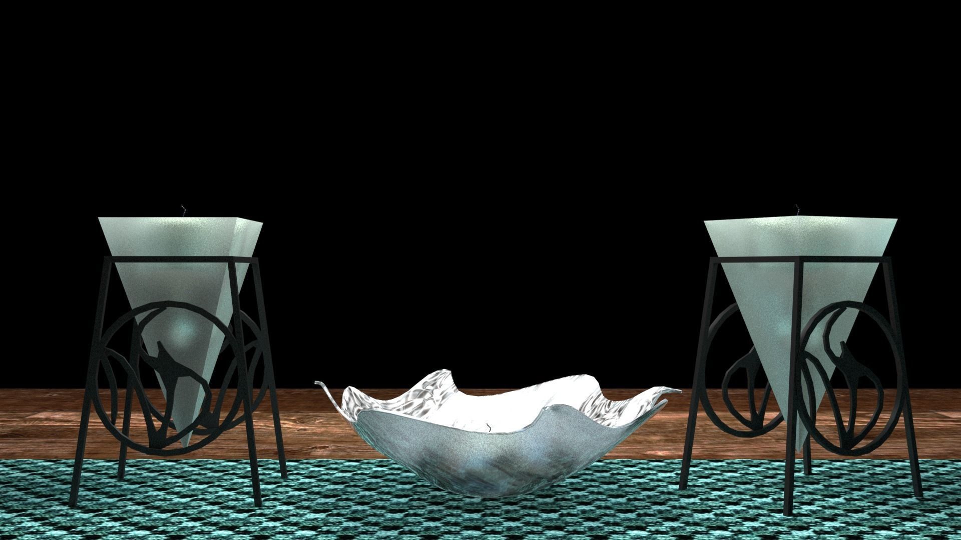 Tea Light Set Free 3D model_5