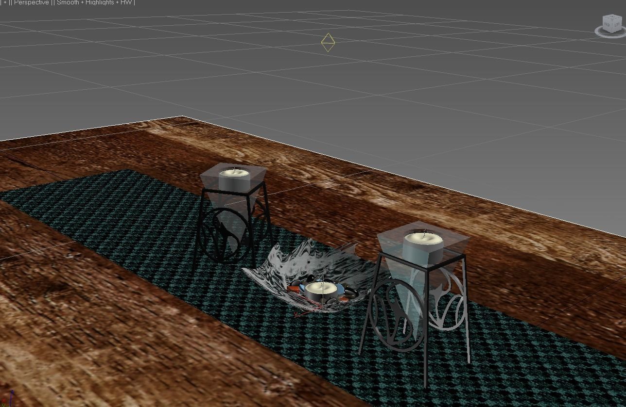 Tea Light Set Free 3D model_3