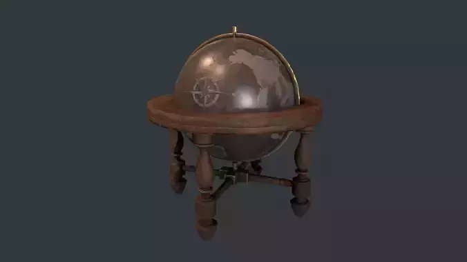 Globe - Vintage Globe - Pirate Prop - Ship Prop 