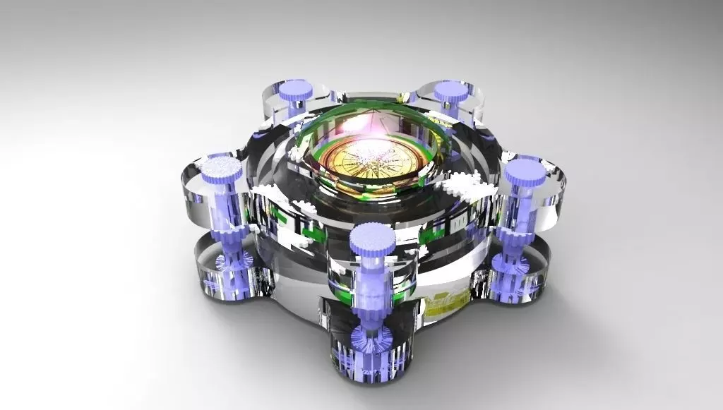 steampunk-compass-puzzle-box 2 futuristic crystal ball Free 3D model