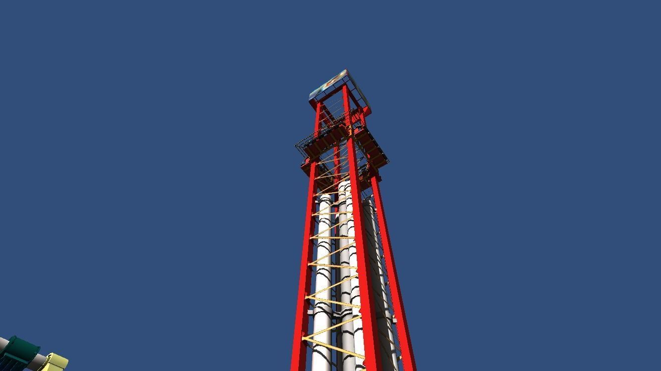 Fairground rides collection Low-poly 3D model_1