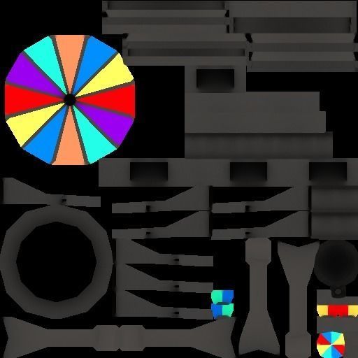 Fairground rides collection Low-poly 3D model_36