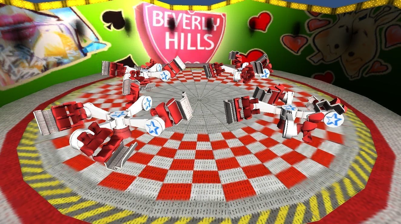 Mobile fairground rides Low-poly 3D model_10