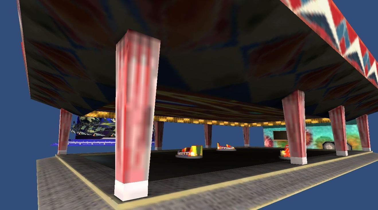 Mobile fairground rides Low-poly 3D model_6