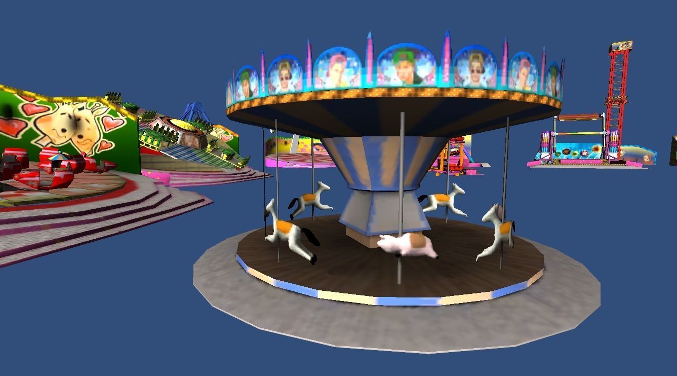 Mobile fairground rides Low-poly 3D model_12