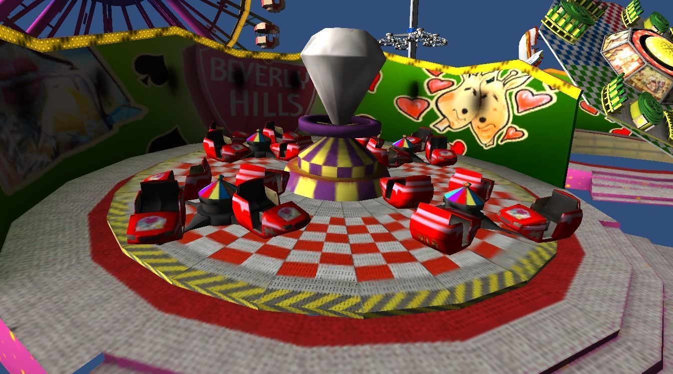 Mobile fairground rides Low-poly 3D model_15