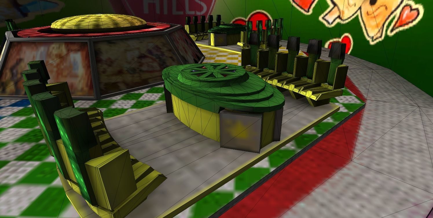 Mobile fairground rides Low-poly 3D model_11