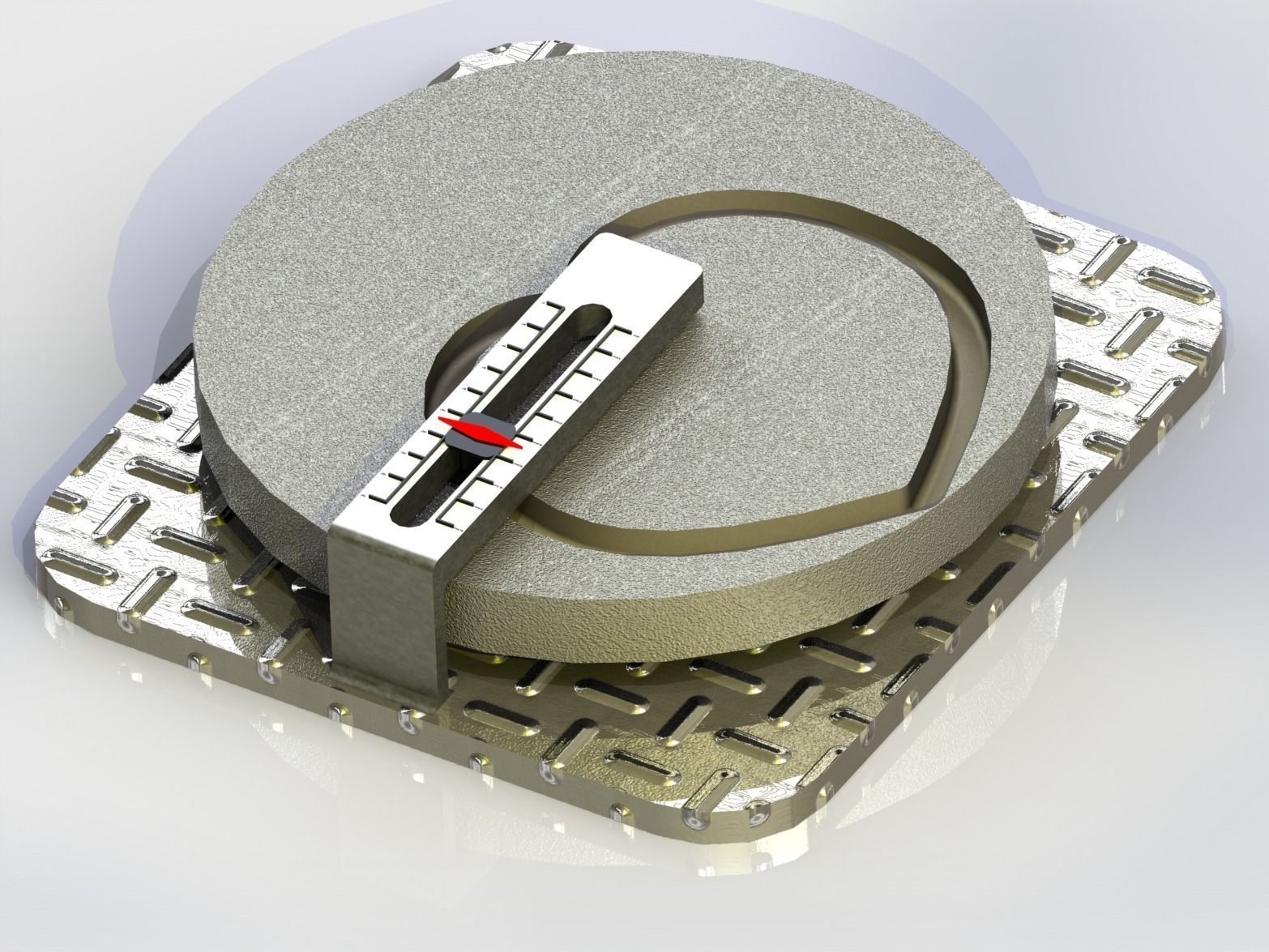 Precise rotational to linear converter angular to linear motion 3D model_1