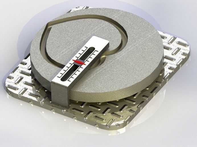 Precise rotational to linear converter angular to linear motion 3D model_0