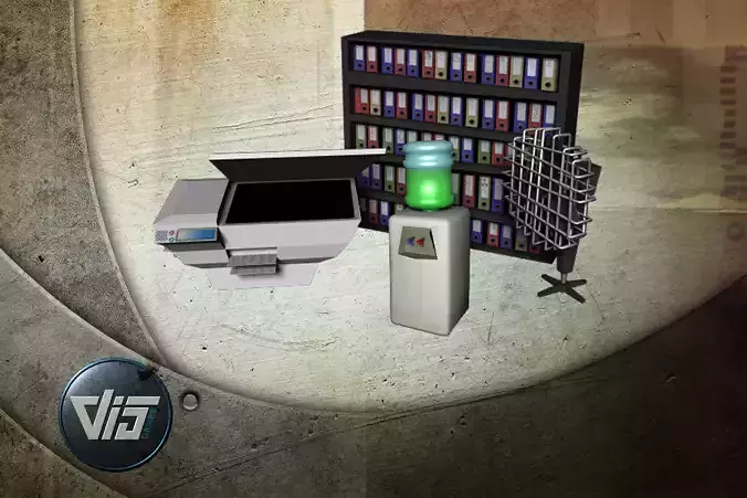 Cartoon office props