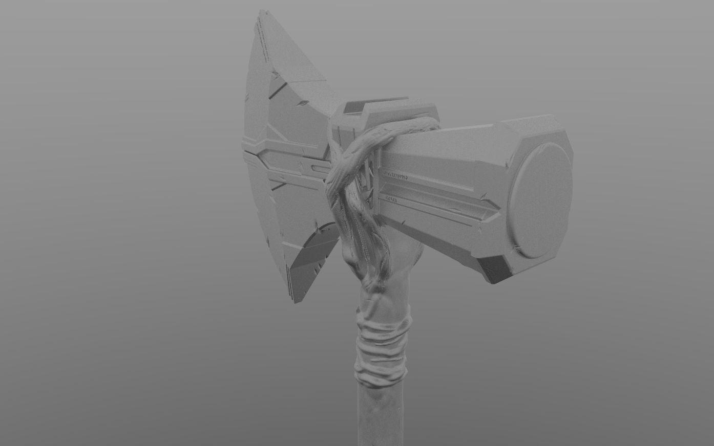 V2 Thor s Stormbreaker Hammer axe Infinity war 3  3D print model_5