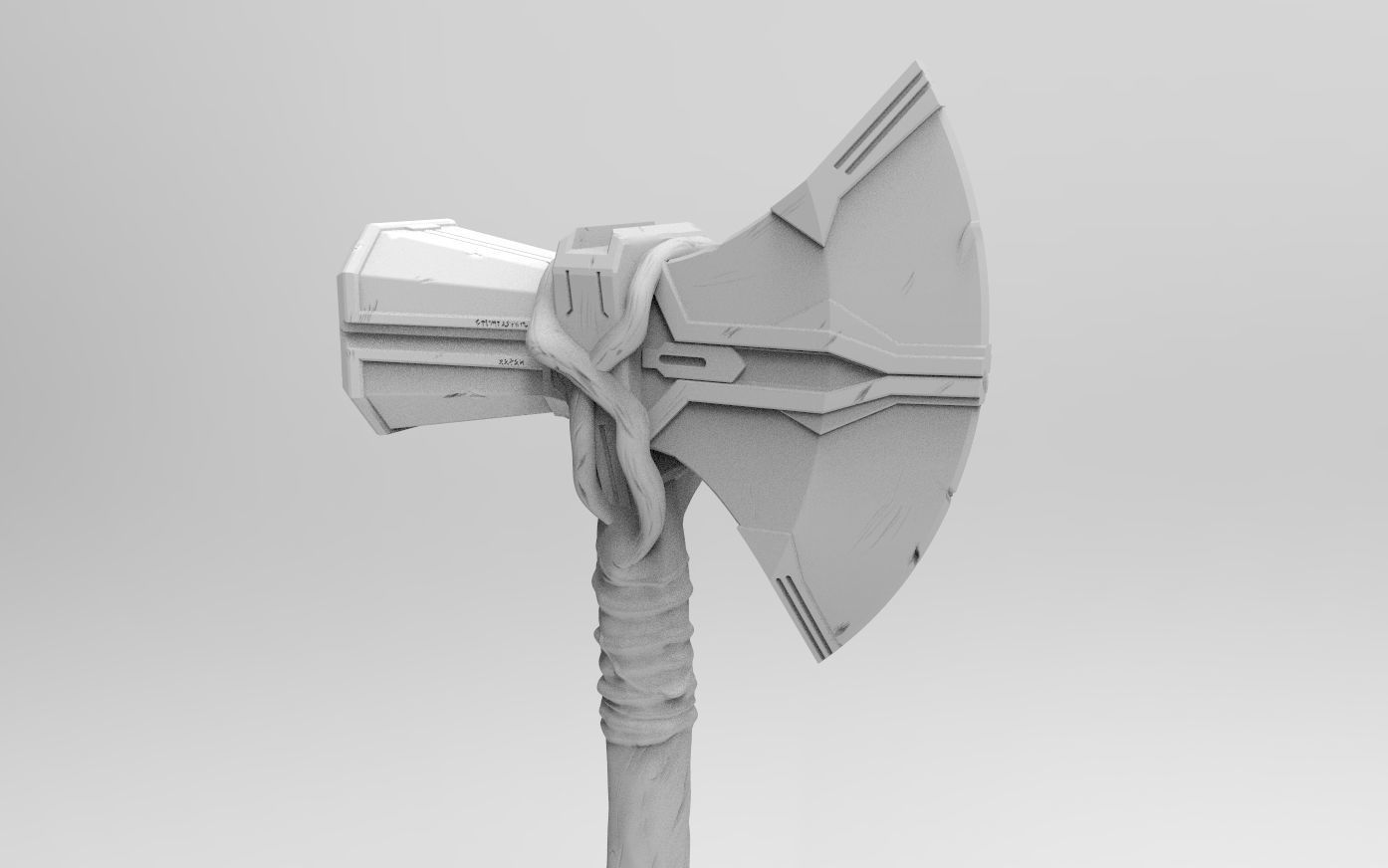 V2 Thor s Stormbreaker Hammer axe Infinity war 3  3D print model_4