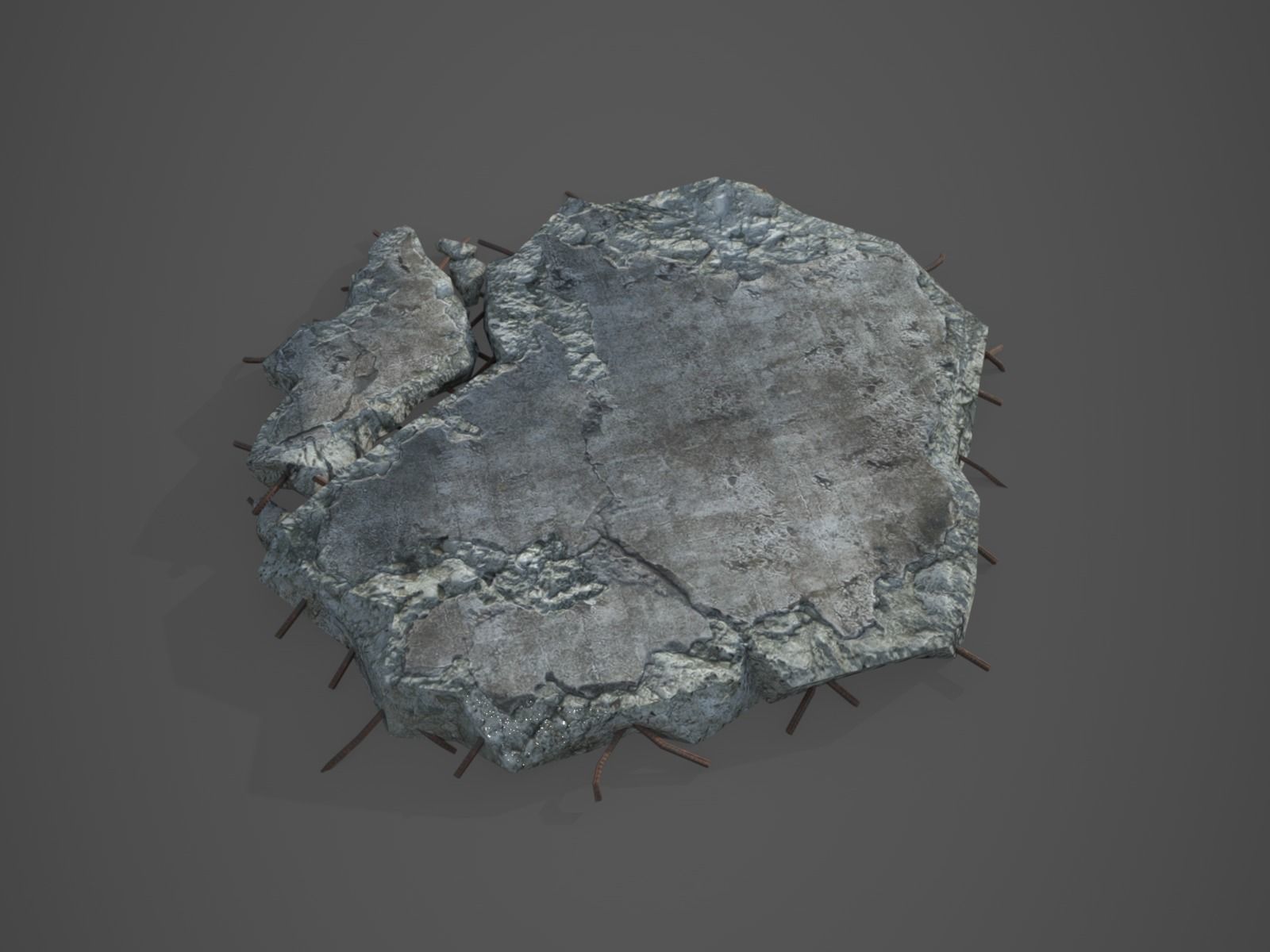 Rubble and Debris - Collection 1 Low-poly 3D model_43
