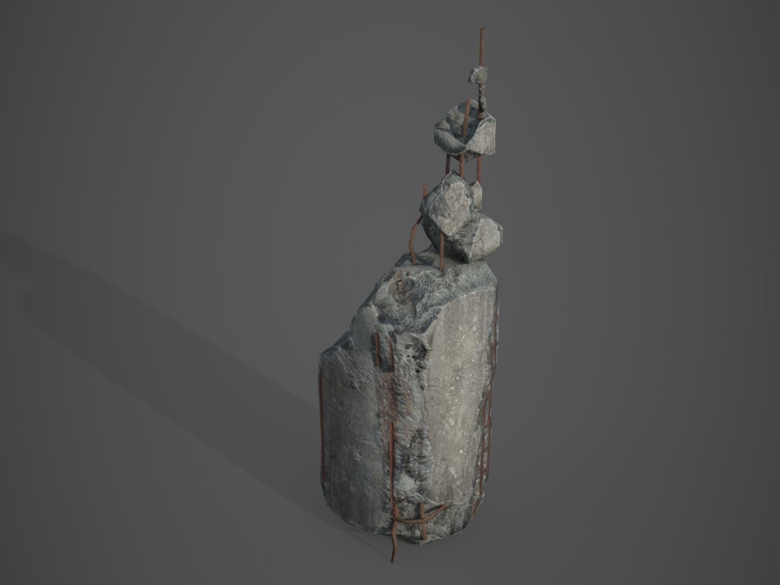 Rubble and Debris - Collection 1 Low-poly 3D model_13