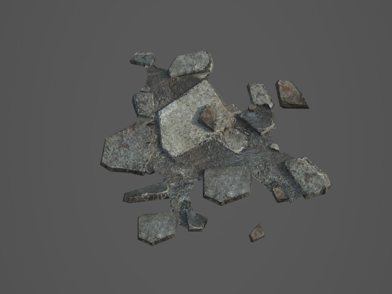 Rubble and Debris - Collection 1 Low-poly 3D model_30