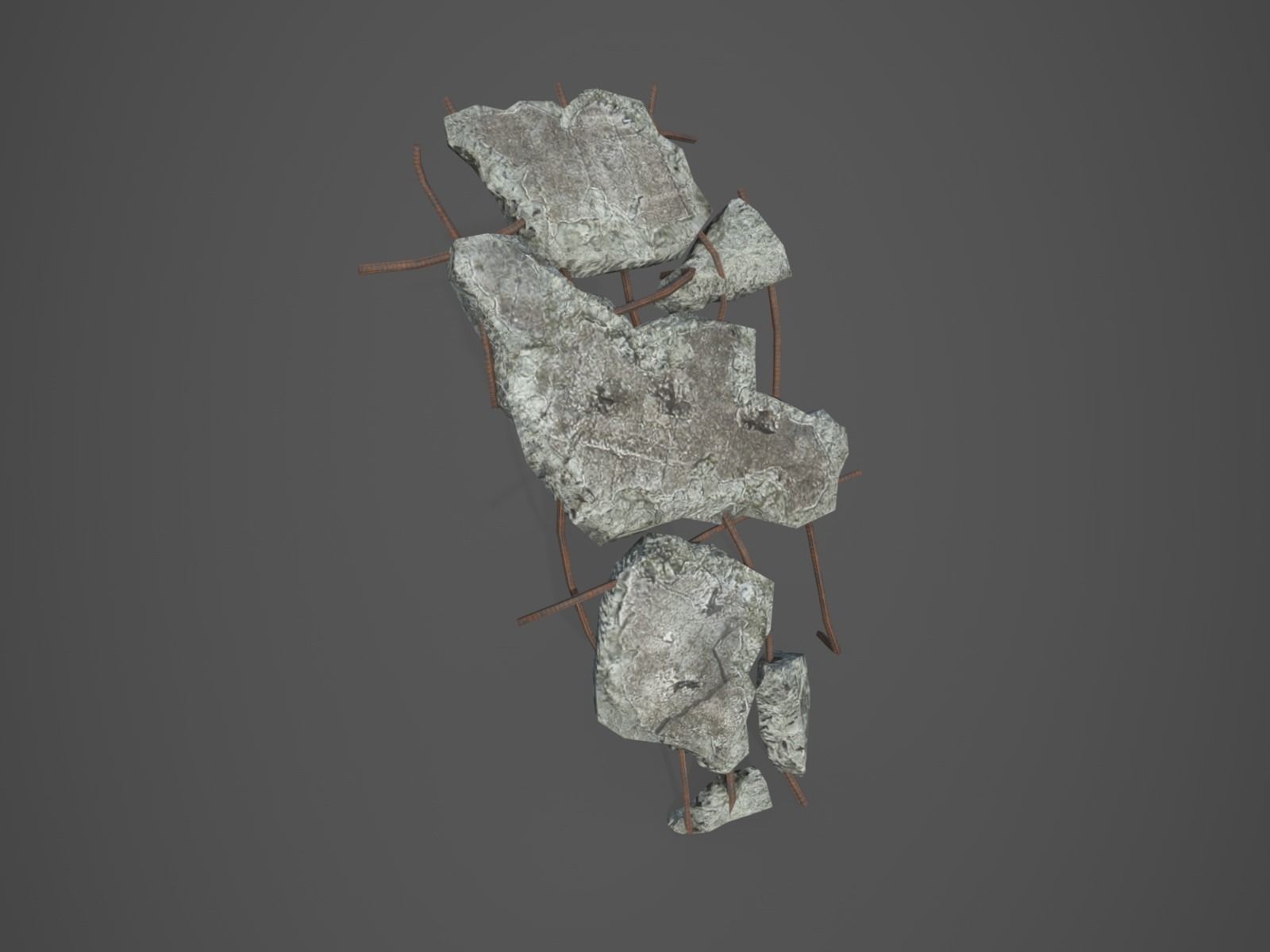 Rubble and Debris - Collection 1 Low-poly 3D model_47