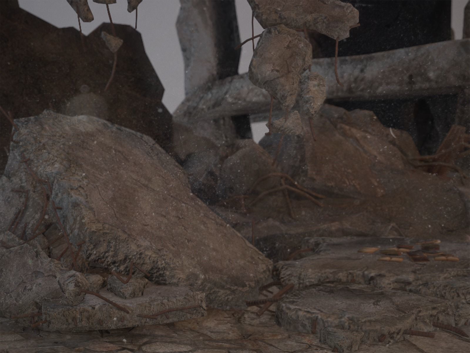 Rubble and Debris - Collection 1 Low-poly 3D model_1