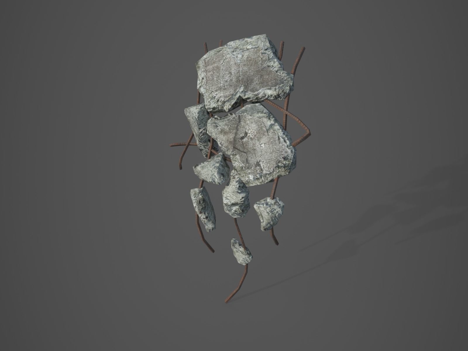 Rubble and Debris - Collection 1 Low-poly 3D model_45