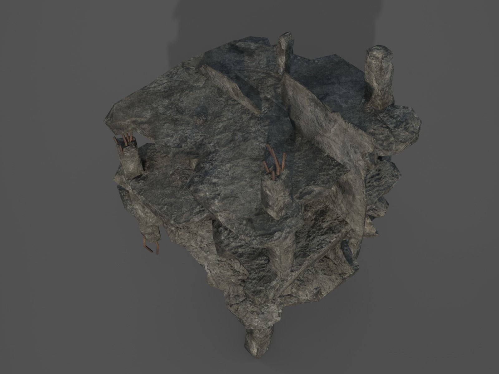 Rubble and Debris - Collection 1 Low-poly 3D model_24
