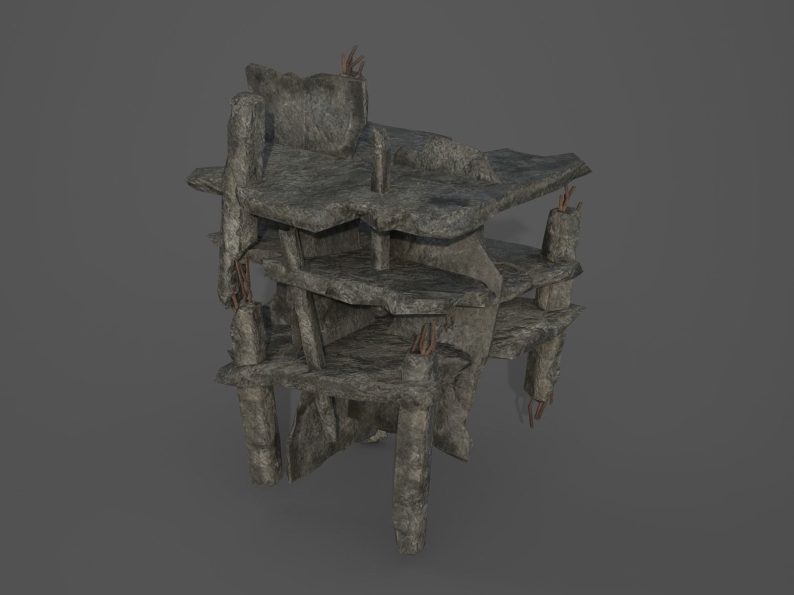 Rubble and Debris - Collection 1 Low-poly 3D model_22
