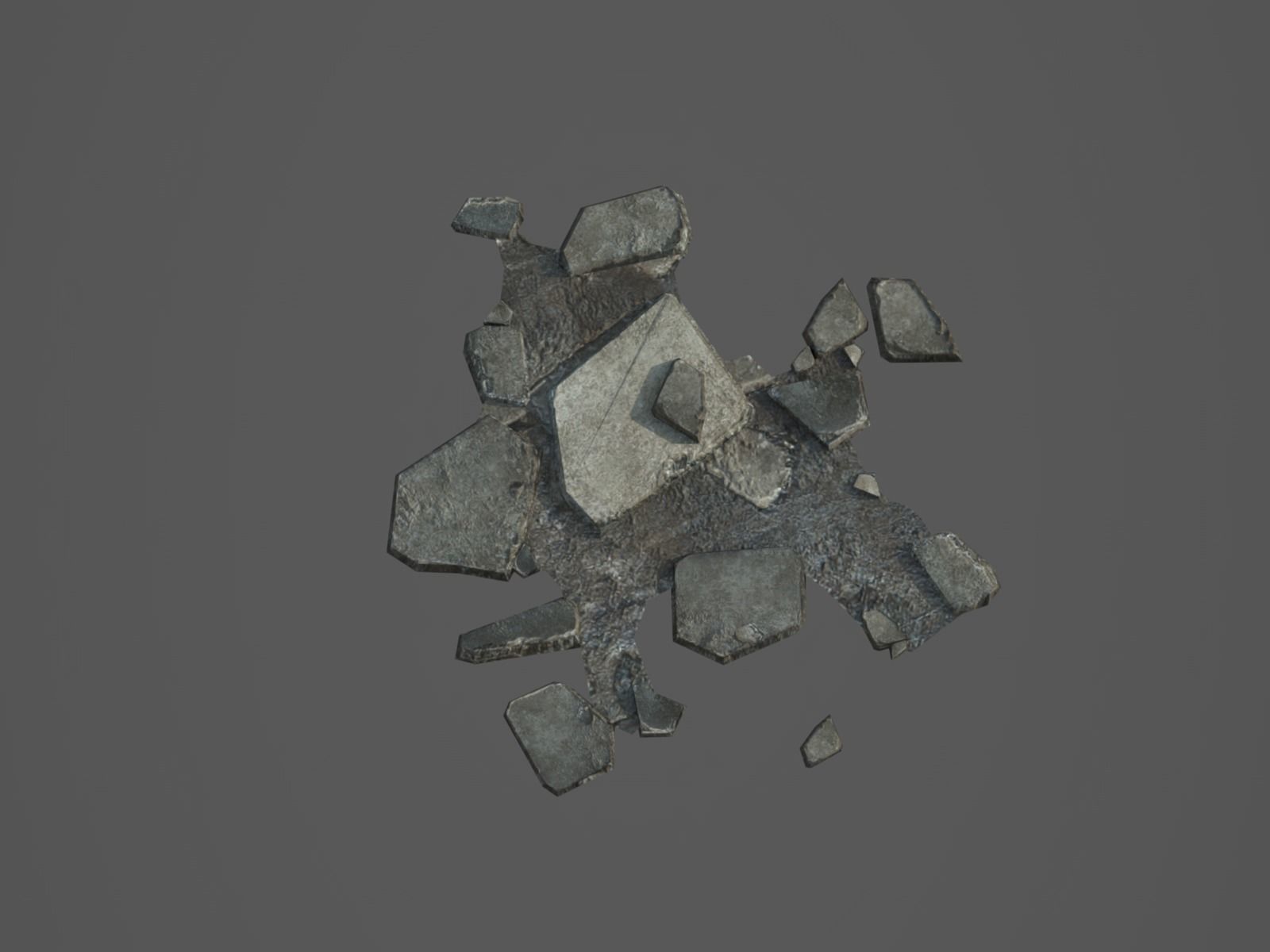 Rubble and Debris - Collection 1 Low-poly 3D model_31