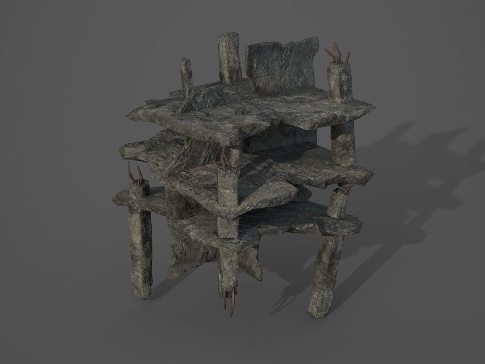 Rubble and Debris - Collection 1 Low-poly 3D model_20