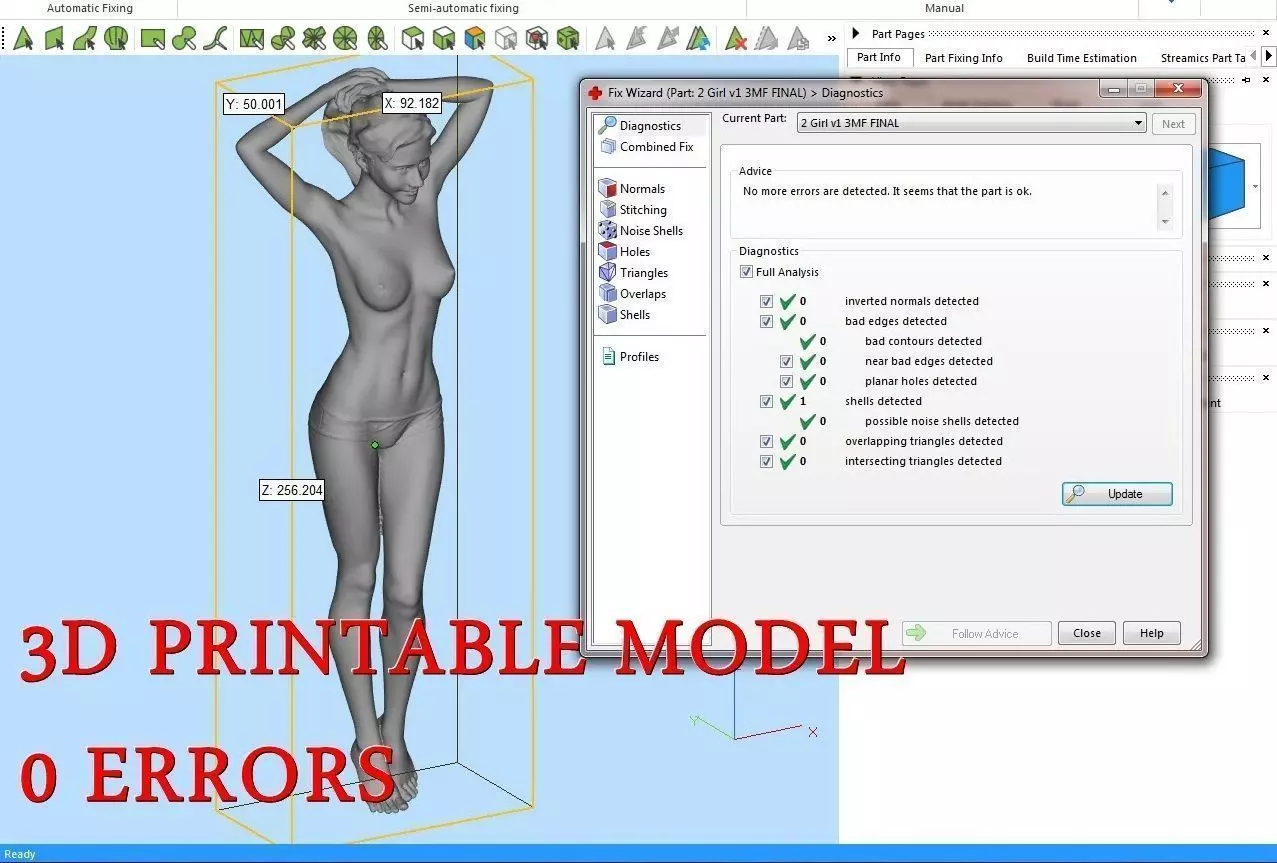 Panty silver sculpture of woman 3D print model