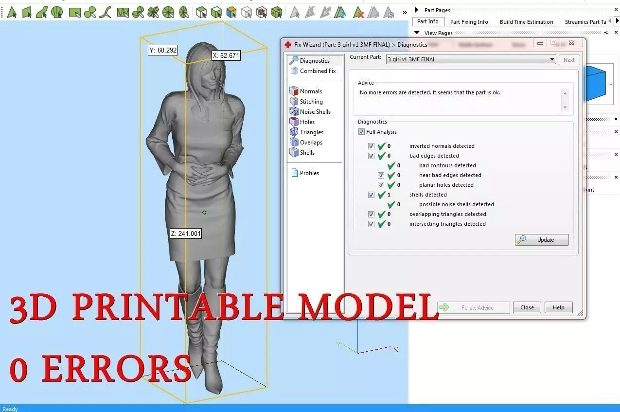 Business woman 3D print model_0