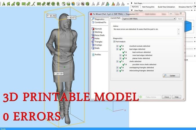 Business woman 3D print model