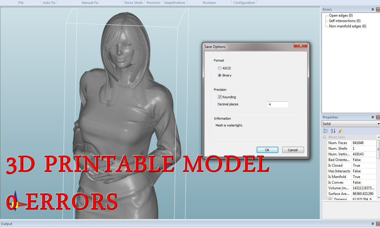 Business woman 3D print model_1