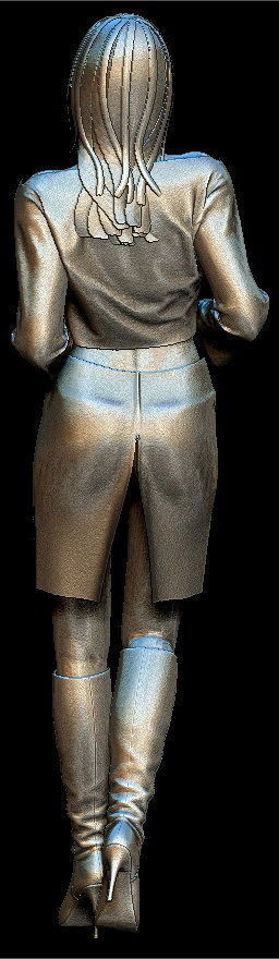 Business woman 3D print model_5