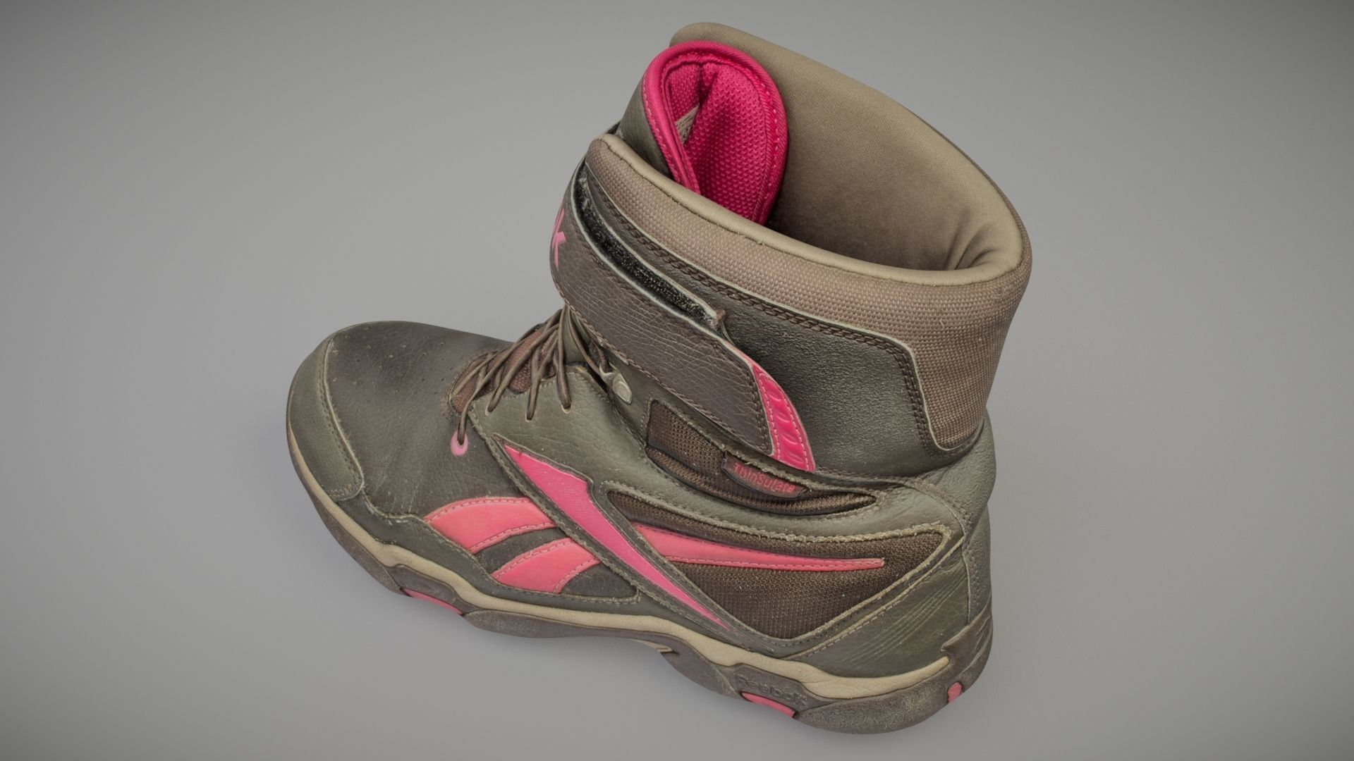 Boot 3D model low poly reebok boots with accents Low-poly 3D model_3