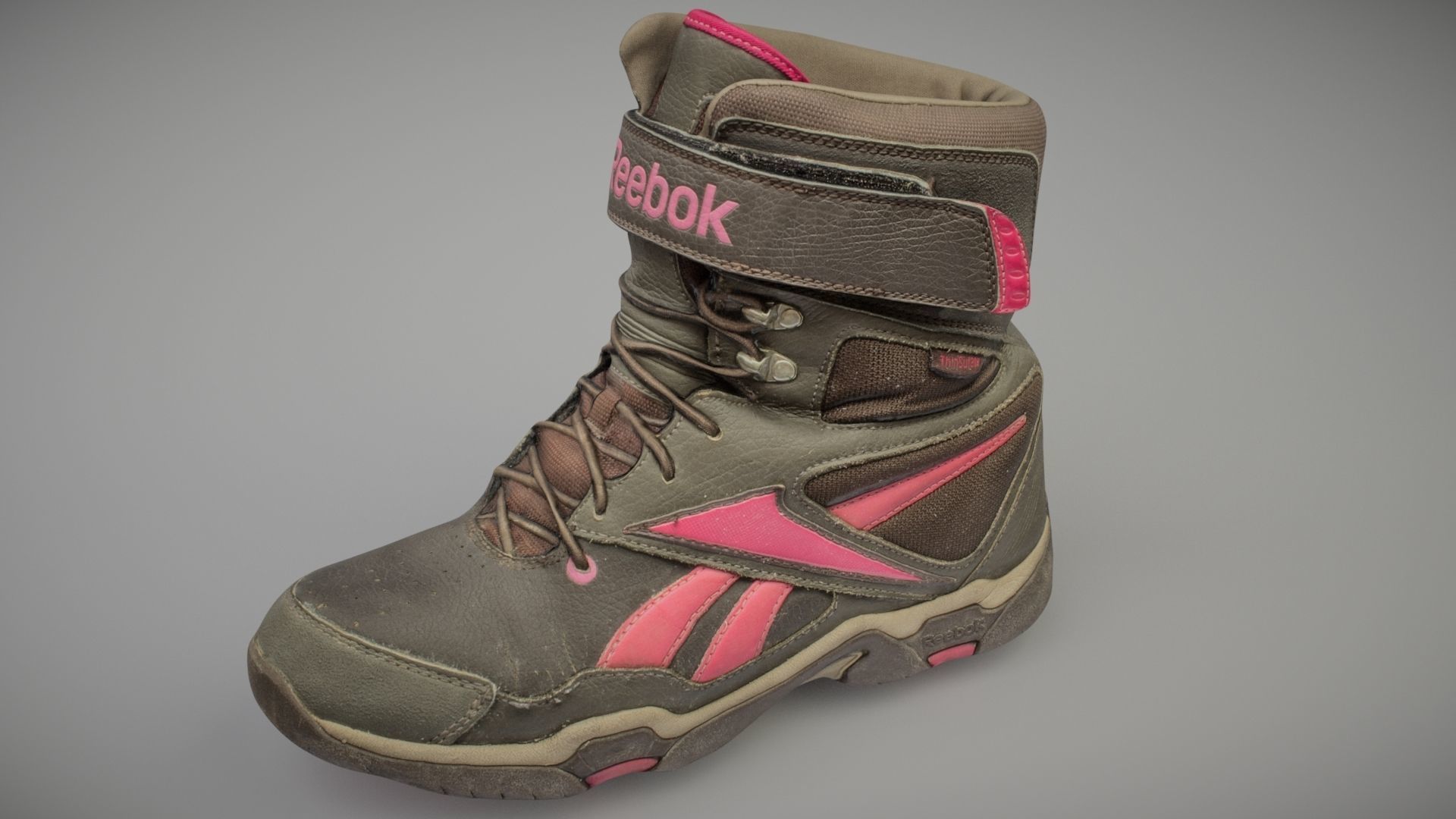 Boot 3D model low poly reebok boots with accents Low-poly 3D model_1