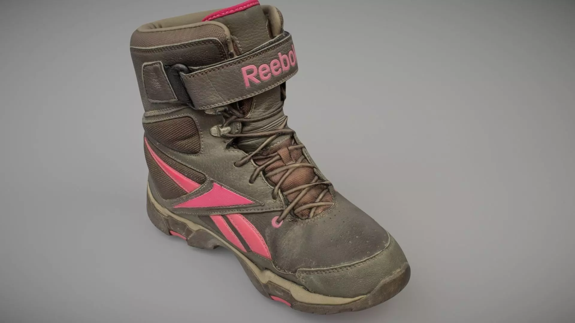 Boot 3D model low poly reebok boots with accents Low-poly 3D model_0