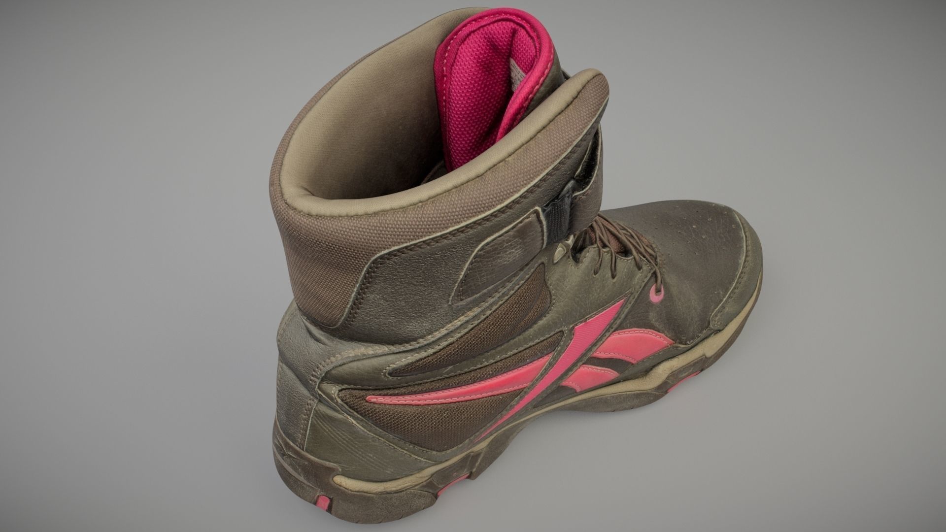 Boot 3D model low poly reebok boots with accents Low-poly 3D model_2