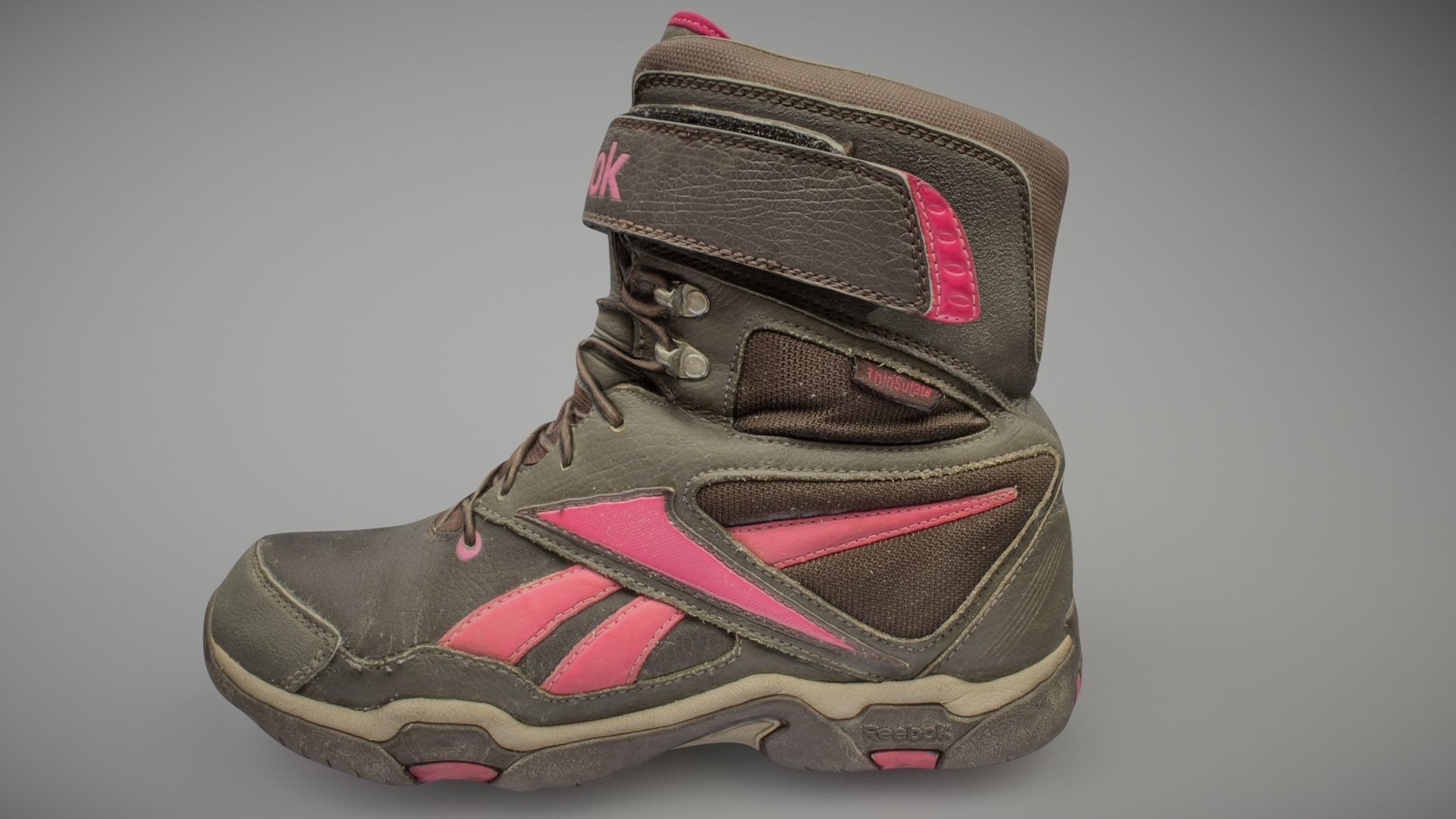 Boot 3D model low poly reebok boots with accents Low-poly 3D model_5